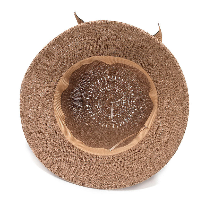 Womens Ribbon Beach Hat