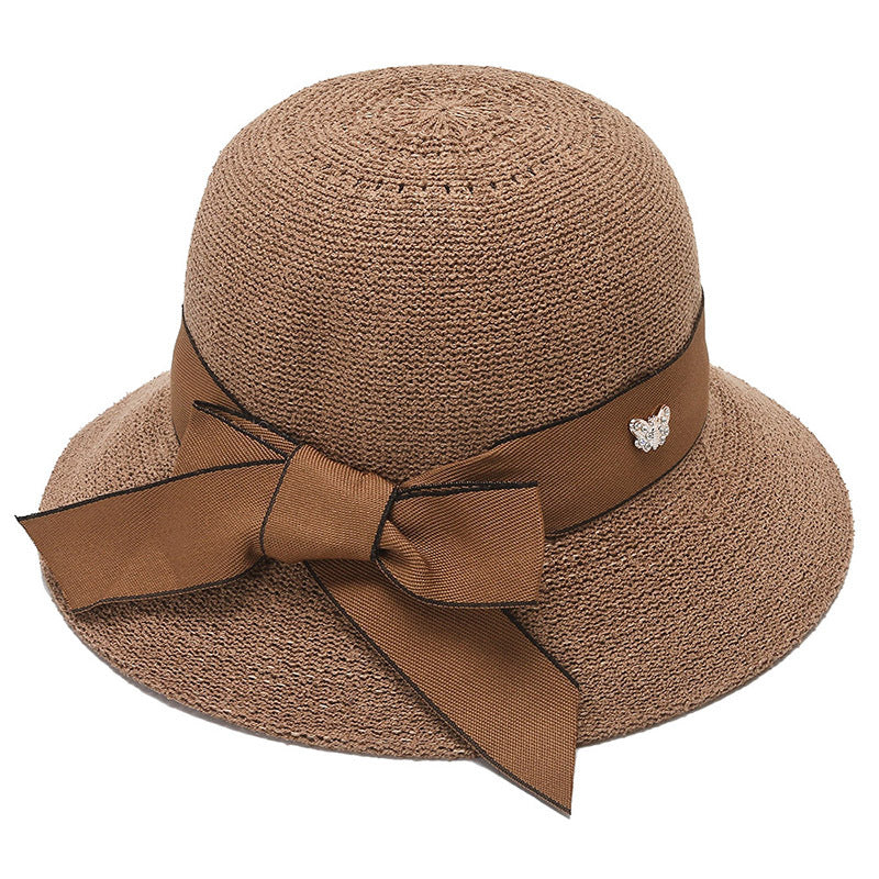 Womens Ribbon Beach Hat