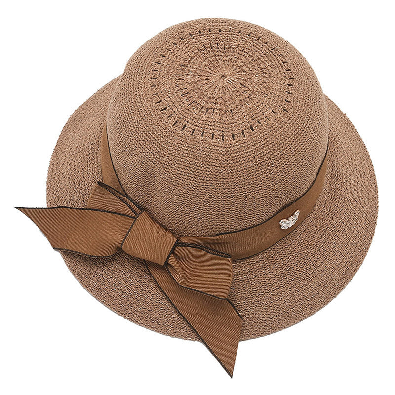 Womens Ribbon Beach Hat