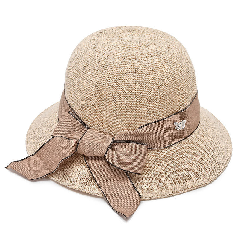 Womens Ribbon Beach Hat