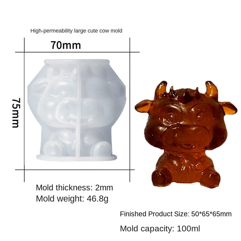 Silicone Mold Bear Shape Ice Cube Maker Chocolate Cake Mould Candy Dough Mold For Coffee Milk Tea Whiskey Ice Mold