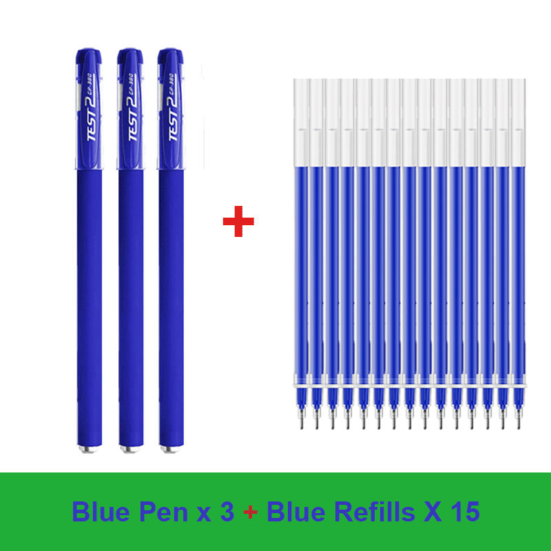 18/30PCS Gel Pen Set School supplies Black Blue Red ink Color 0.5mm Ballpoint pen Kawaii pen Students School Office Stationery