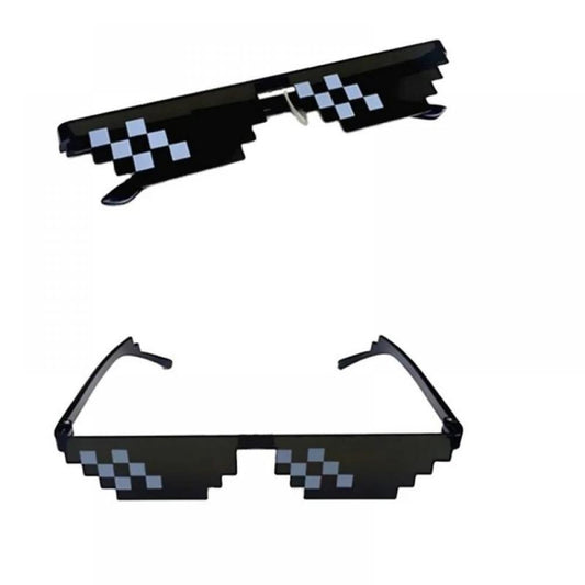New Thug Life Mosaic Glasses Lady Sunglasses for Mens Womens 8 Bit Coding Pixel Trendy Cool Vintage Shades Eyewear 2023
