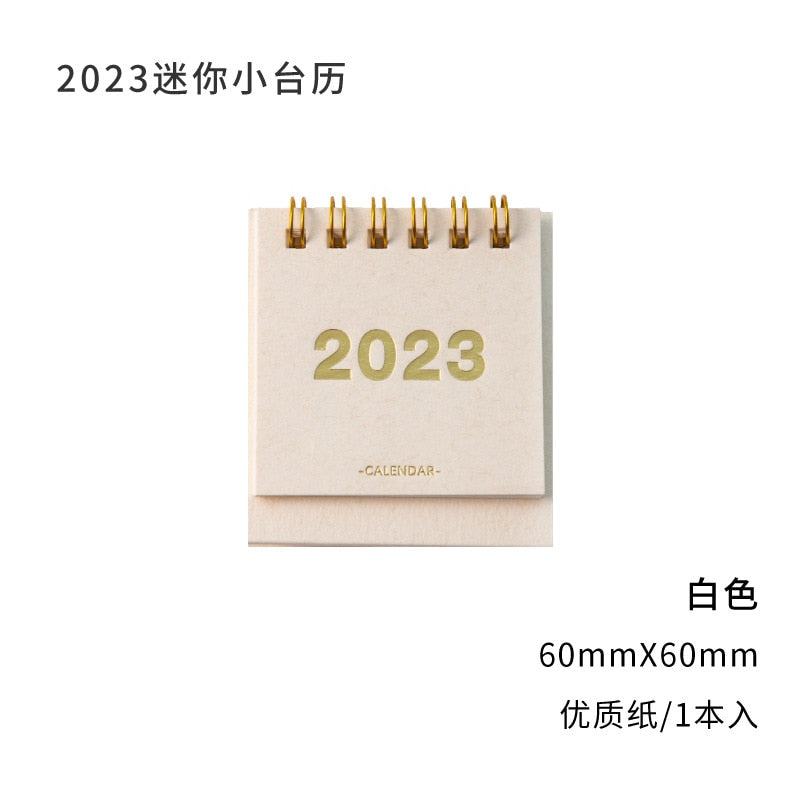 Mini Desktop Paper Calendar/Daily Scheduler 2023