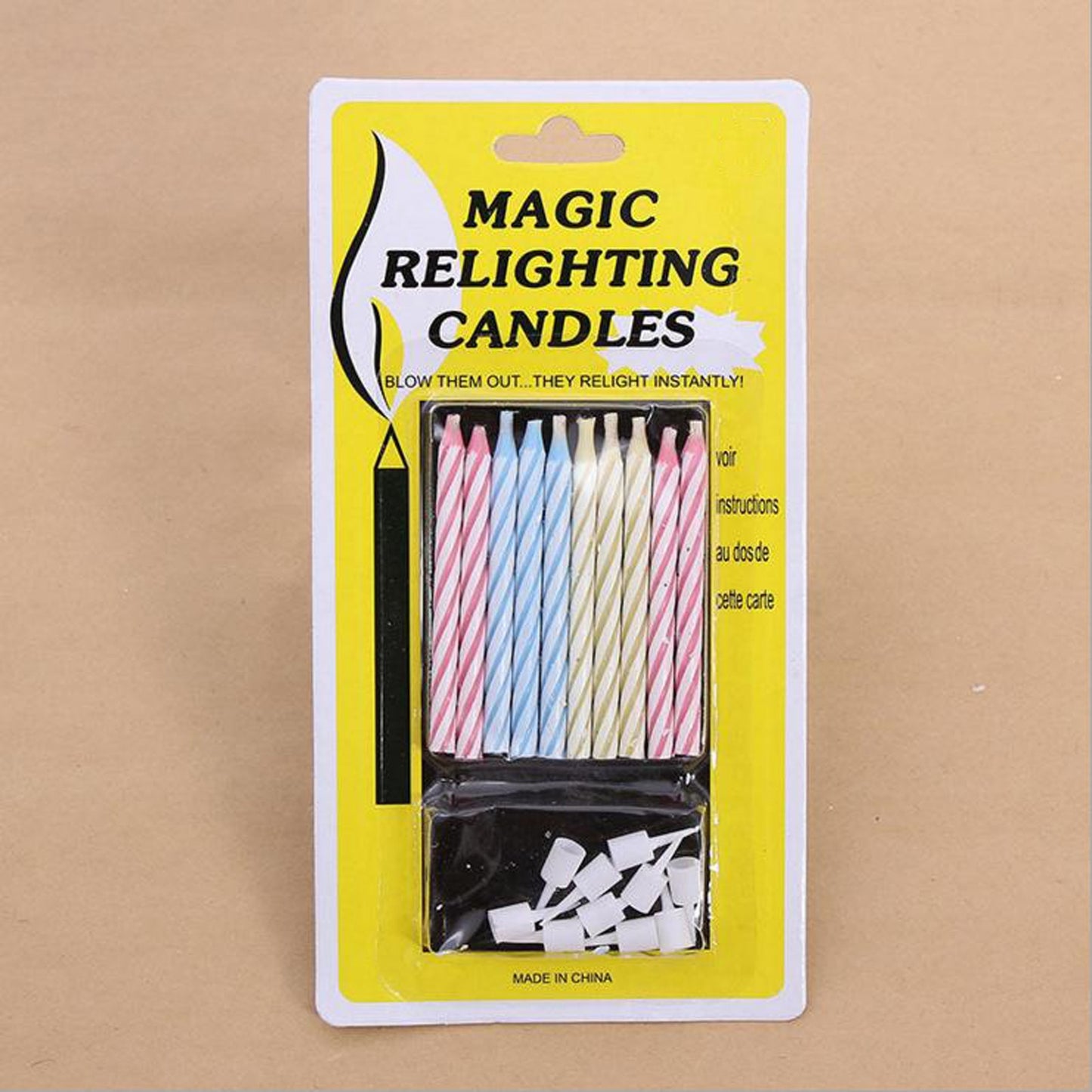 10Pcs Magic Relighting Birthday Candles
