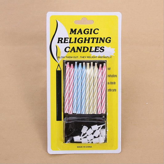 10Pcs Magic Relighting Birthday Candles