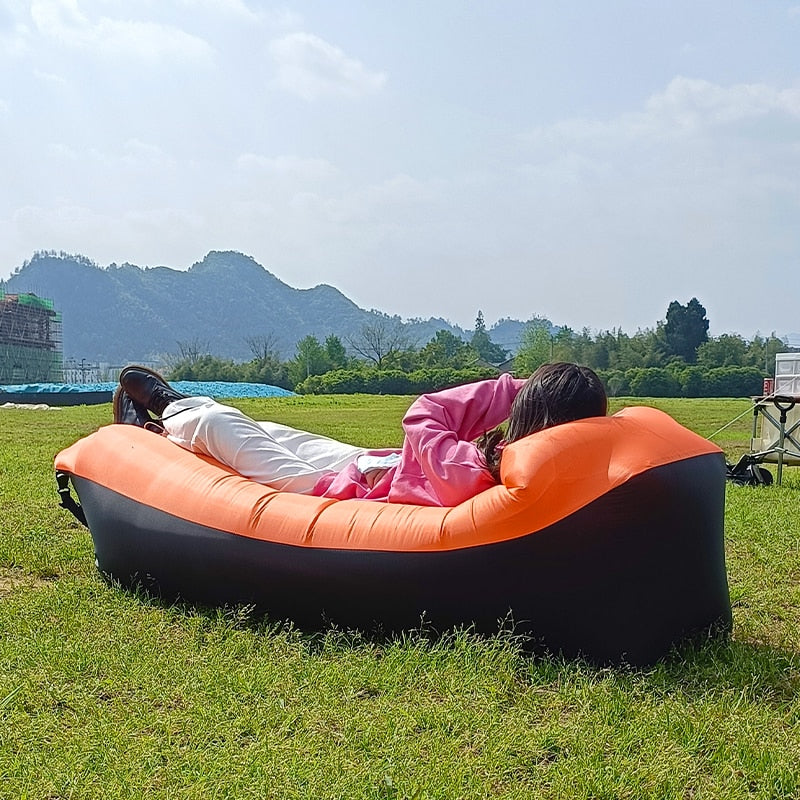 Outdoor Fast Inflatable Air Sofa Bed 240*70cm Various Designs