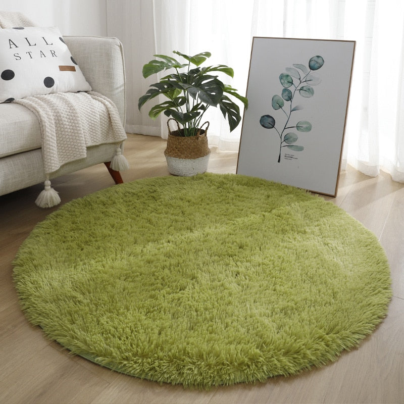 Fluffy Round Living Room Rugs