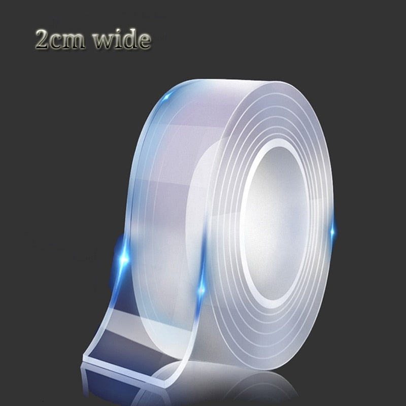 Super Strong Double Sided Adhesive Tape Washable Reusable Waterproof  Transparent double tape Suit for Kitchen Bathroom Supplies