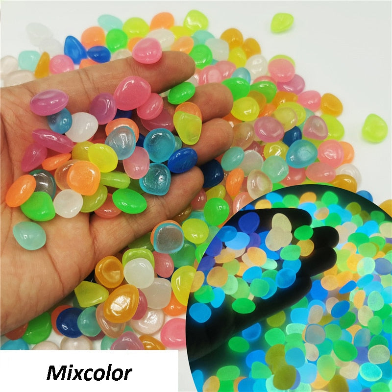 50/100Pcs Glow In The Dark Pebbles