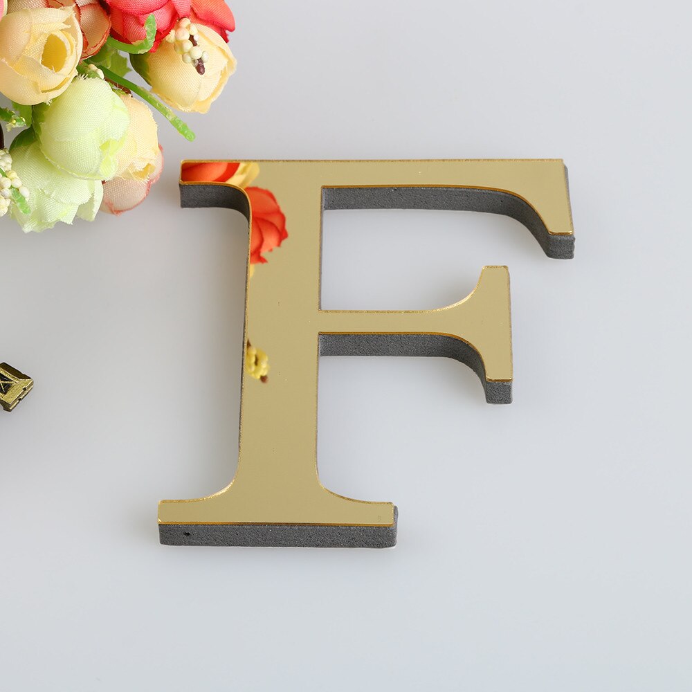 New 10cm/15cm 26 English Letters DIY 3D Mirror Acrylic Wall Sticker Decals Modern Home Decor Wall Art Mural Stickers
