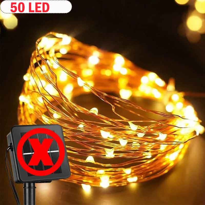 Waterproof Solar String Outdoor 100 LED Crystal Globe Lights Various Colours
