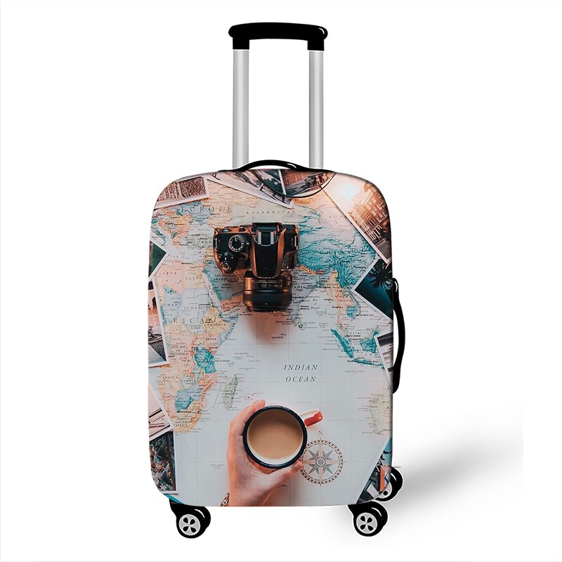 3D Tropical Beach Print Luggage Cover for Travel Holiday style Suitcase Covers Elastic Travel Trolley Protective Case Cover
