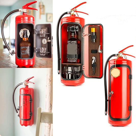 Fire Extinguisher Shape Wine Box Mini Bar Wine Cabinet Crafts Ornaments Decoration Champagne Liquor Storage Box Gift