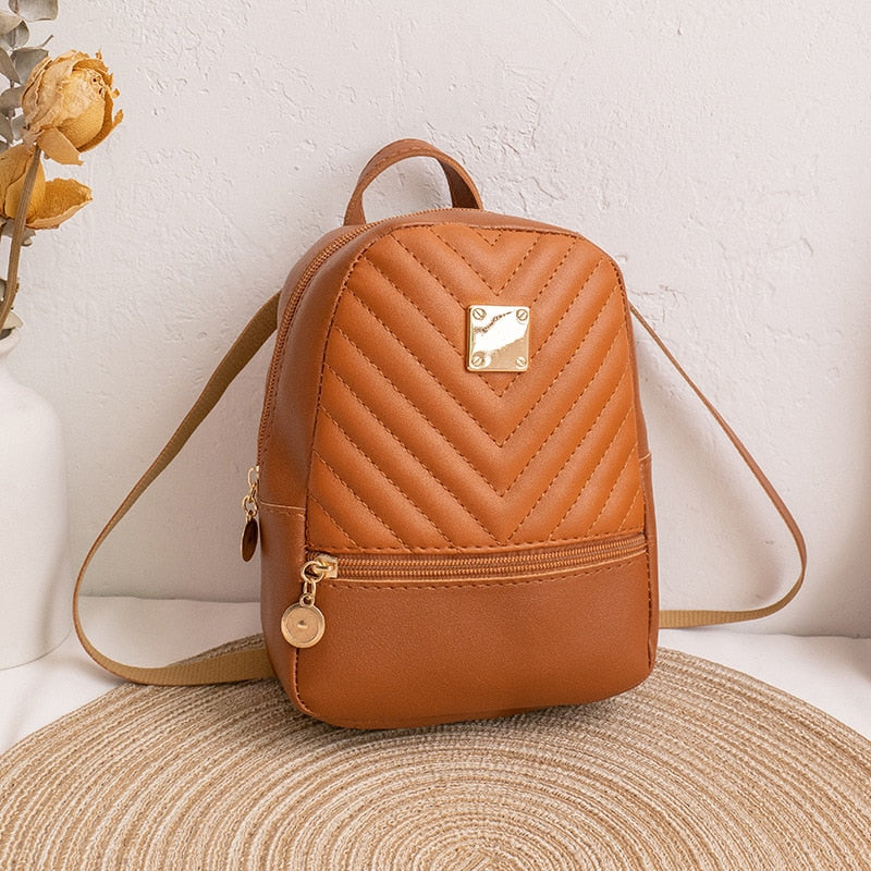 Mini Backpack for Women PU Leather Multifunction Crossbody Bag