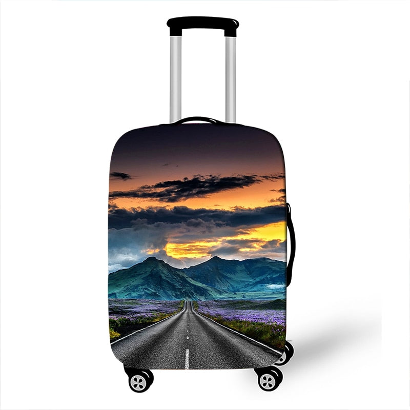 3D Tropical Beach Print Luggage Cover for Travel Holiday style Suitcase Covers Elastic Travel Trolley Protective Case Cover