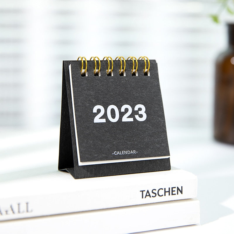Mini Desktop Paper Calendar/Daily Scheduler 2023