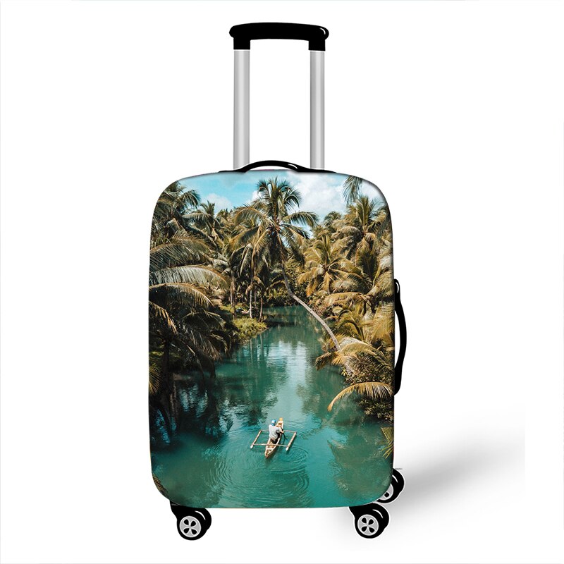 3D Tropical Beach Print Luggage Cover for Travel Holiday style Suitcase Covers Elastic Travel Trolley Protective Case Cover