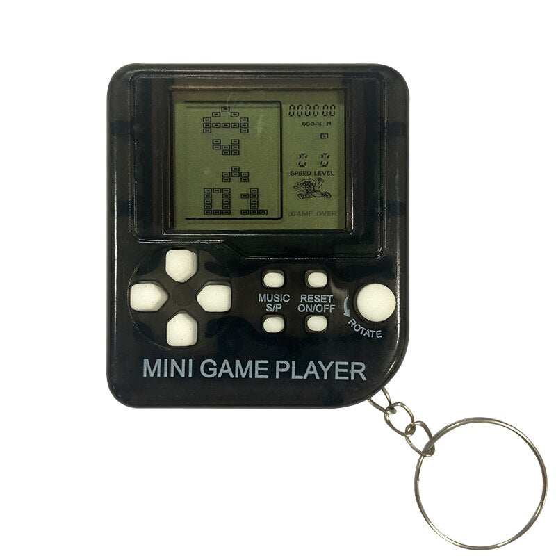 YLW GC60 Mini Handheld Game Players Machine Pocket Game Console Built in Retro Games Use for Key Chain Ring Holder Kids Gift