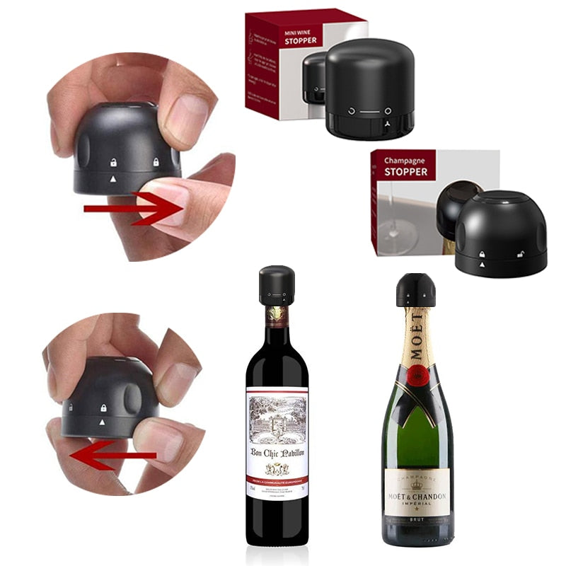 1/3pcs Vacuum Red Wine Bottle Cap Stopper Silicone Sealed Champagne Bottle Stopper Vacuum Retain Freshness Wine Plug Bar Tools