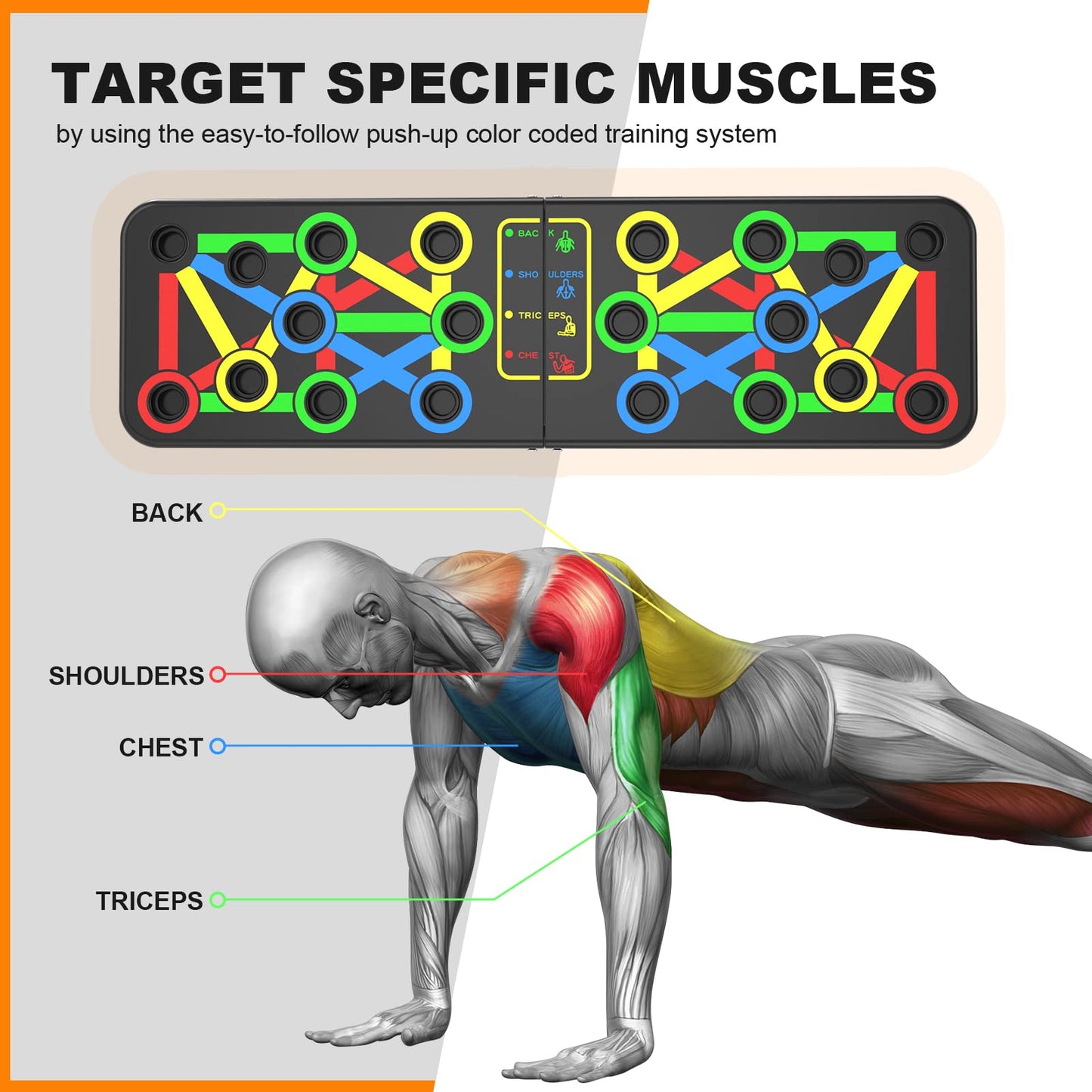 14 in 1 Push-Ups Stands Portable MultiFunction Foldable Workout Equip Push Up Bar Home Gym Equipment Bodybuilding Fitness Sports
