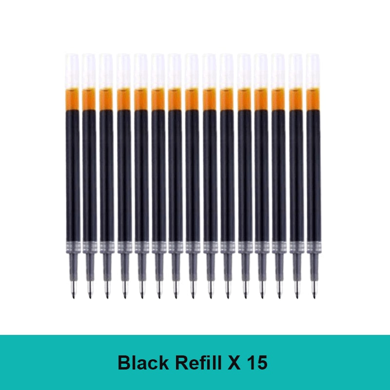 18/30PCS Gel Pen Set School supplies Black Blue Red ink Color 0.5mm Ballpoint pen Kawaii pen Students School Office Stationery