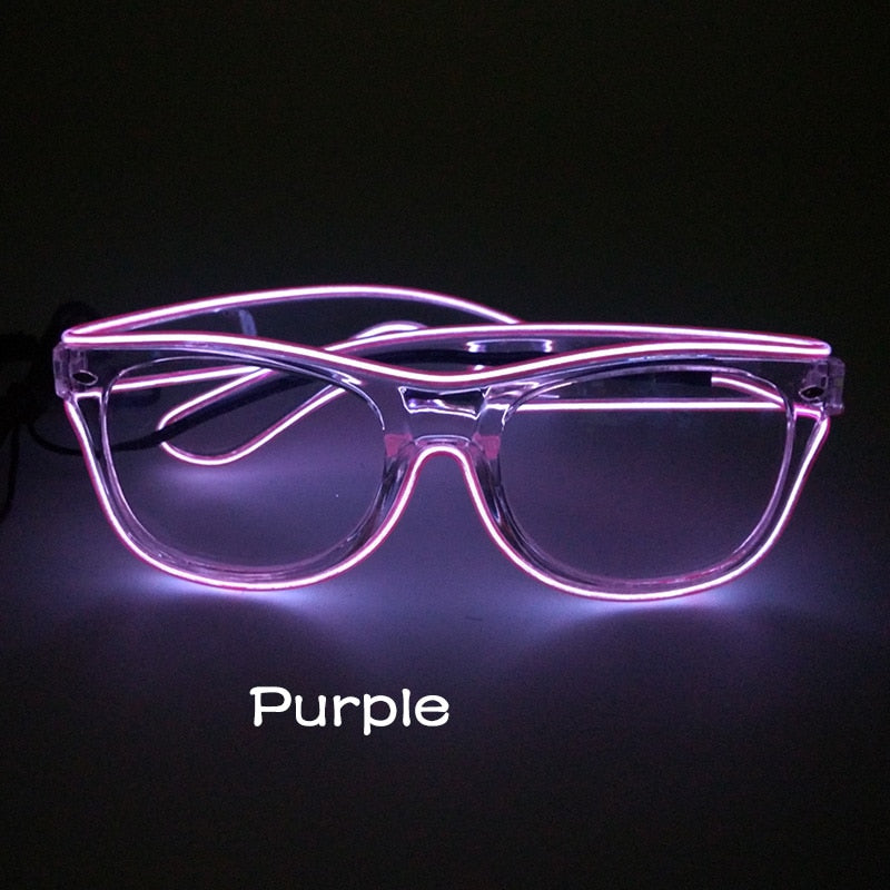Colourful Neon LED Flashing Glowing Glasses Various Designs
