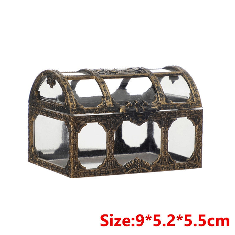 Vintage Transparent Pirate Treasure Storage Box