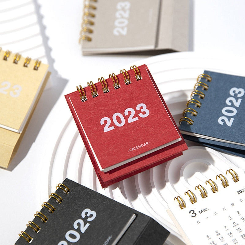 Mini Desktop Paper Calendar/Daily Scheduler 2023