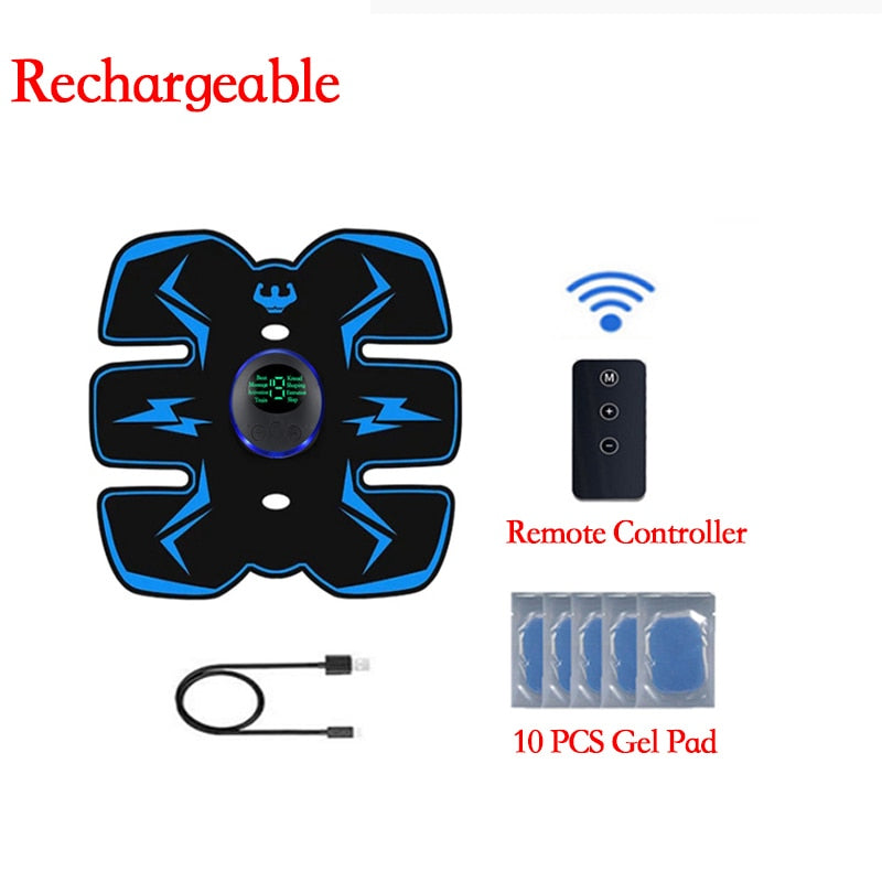 Remote Controller EMS Muscle Stimulator Smart Electric Fitness Abdominal Training Weight Loss Body Slimming Massager