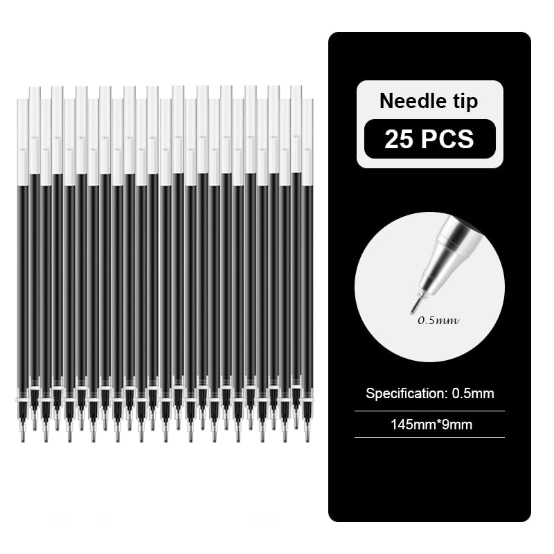 18/30PCS Gel Pen Set School supplies Black Blue Red ink Color 0.5mm Ballpoint pen Kawaii pen Students School Office Stationery