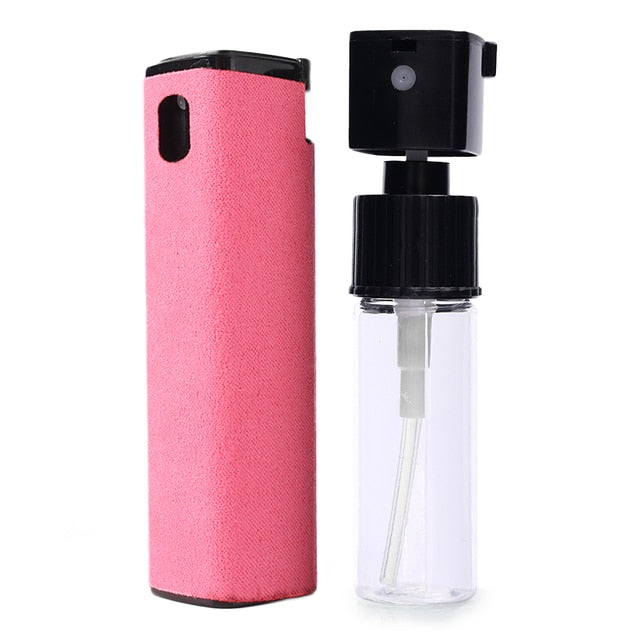 2in1 Microfiber Screen Cleaner Spray Bottle Set Mobile Phone Ipad Computer Microfiber Cloth Wipe Iphone Cleaning Glasses Wipes