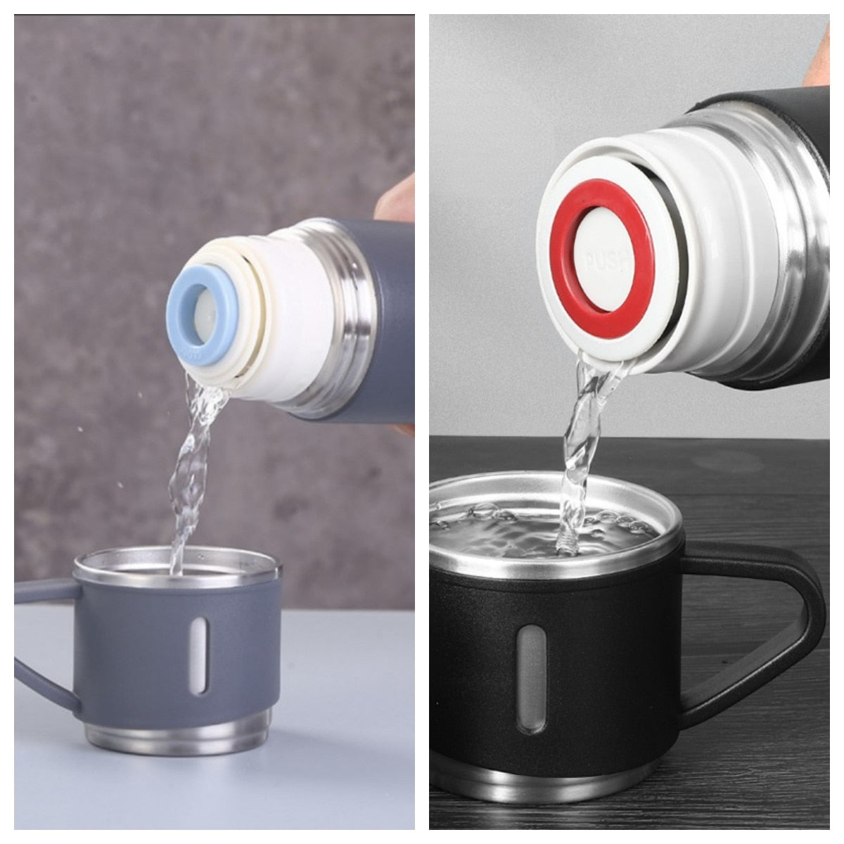 Double-Layer Stainless Steel Vacuum Thermos Cup Set 500ml Insulated Travel Mug Various Colours/Sets