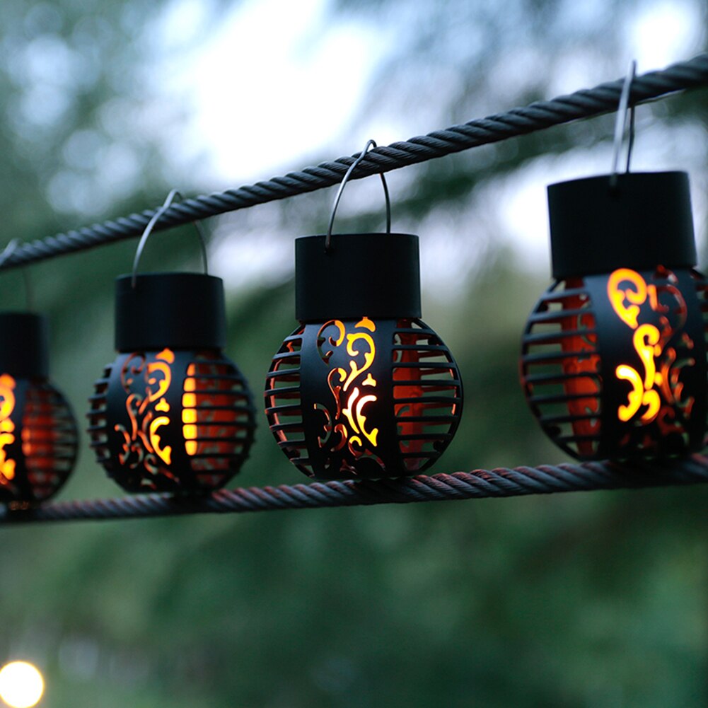 LED Solar Waterproof Hollow Ball Hanging Lights