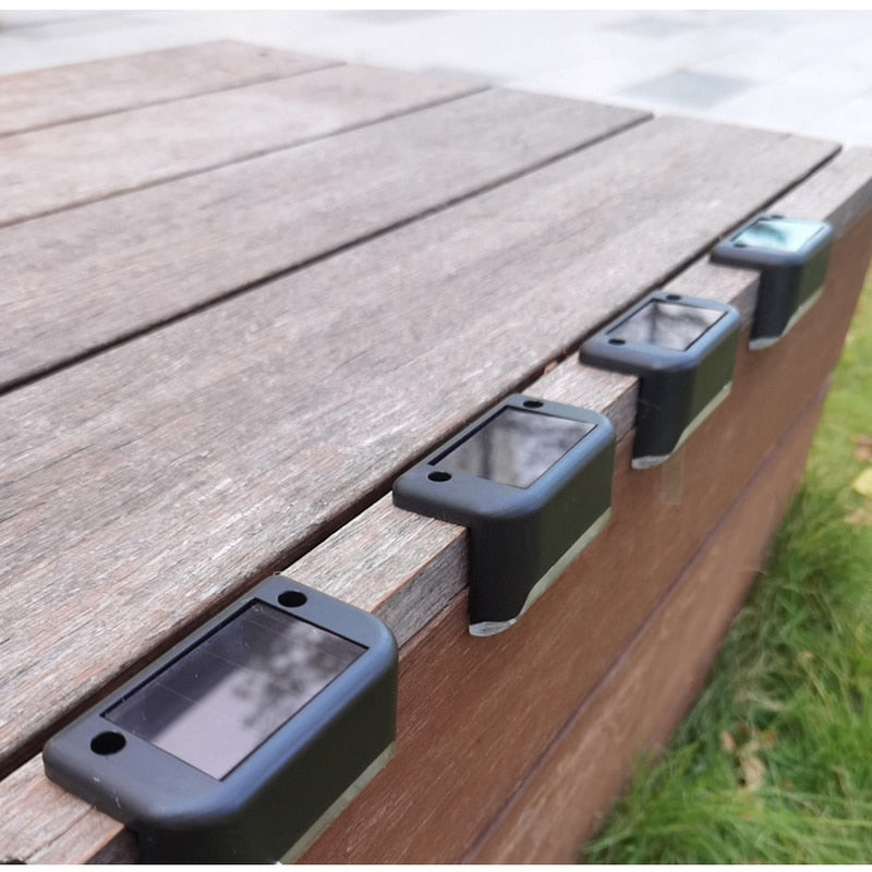 1/4/10/20pcs LED Solar Stair Light Waterproof Outdoor Garden Passage Courtyard Terrace Guardrail Step Light