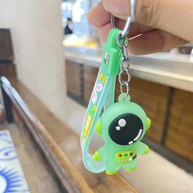 Cute PVC Colorful SpaceBear Keychain Handmade