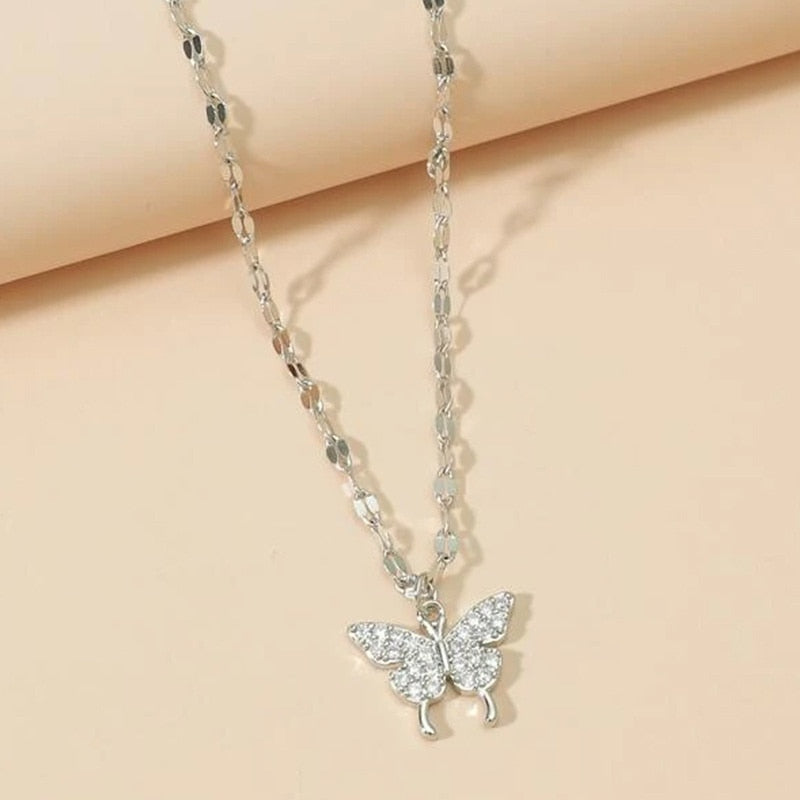 Diamond Butterfly Pendant Various Styles