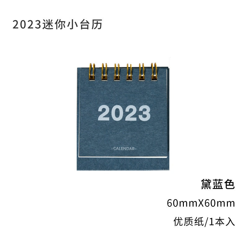 Mini Desktop Paper Calendar/Daily Scheduler 2023