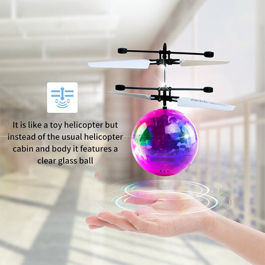 Colourful Mini LED Light Crystal Ball Quadcopter Aircraft Drone