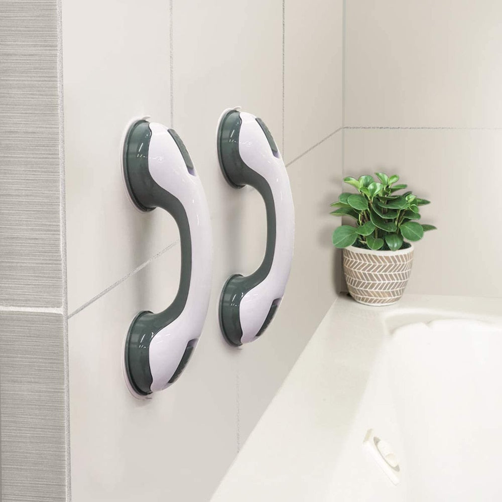 New Shower Handle Grab Bars Ultra Grip Dual Locking Safety Suction Cups Helping Handle Anti Slip Support for Toilet Bathroom