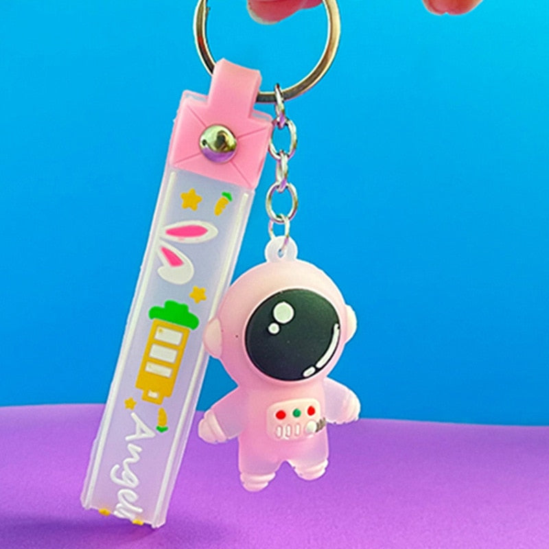Cute PVC Colorful SpaceBear Keychain Handmade