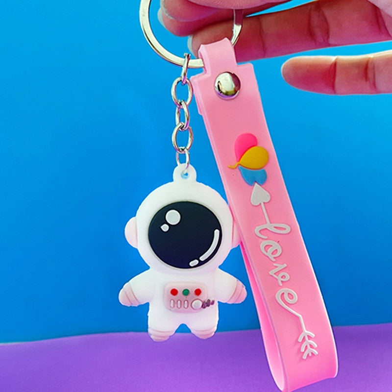 Cute PVC Colorful SpaceBear Keychain Handmade
