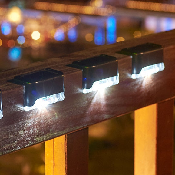 1/4/10/20pcs LED Solar Stair Light Waterproof Outdoor Garden Passage Courtyard Terrace Guardrail Step Light