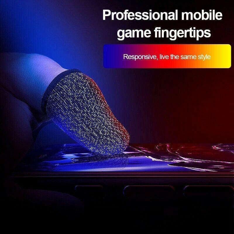 1 Pair Super Thin Gaming Finger Sleeve Breathable Fingertips