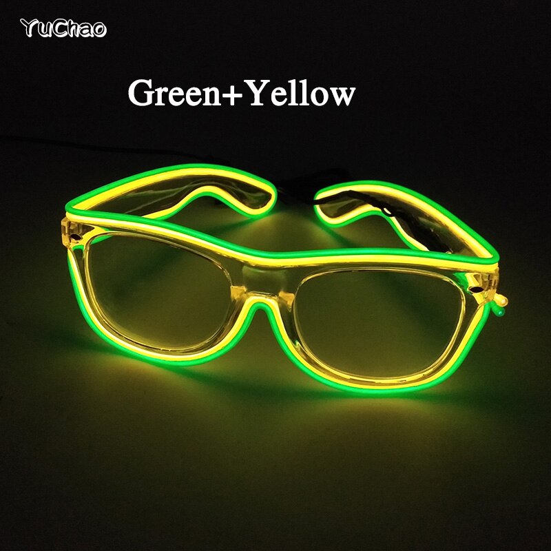 Colourful Neon LED Flashing Glowing Glasses Various Designs
