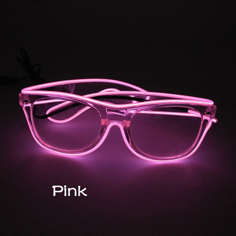 Colourful Neon LED Flashing Glowing Glasses Various Designs
