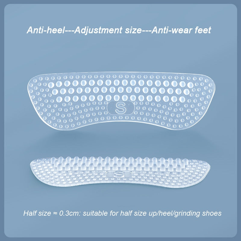 Silicone Heel Stickers Heels Grips for Women Men Anti Slip Heel Cushions Non-Slip Inserts Pads Foot Heel Care Protector