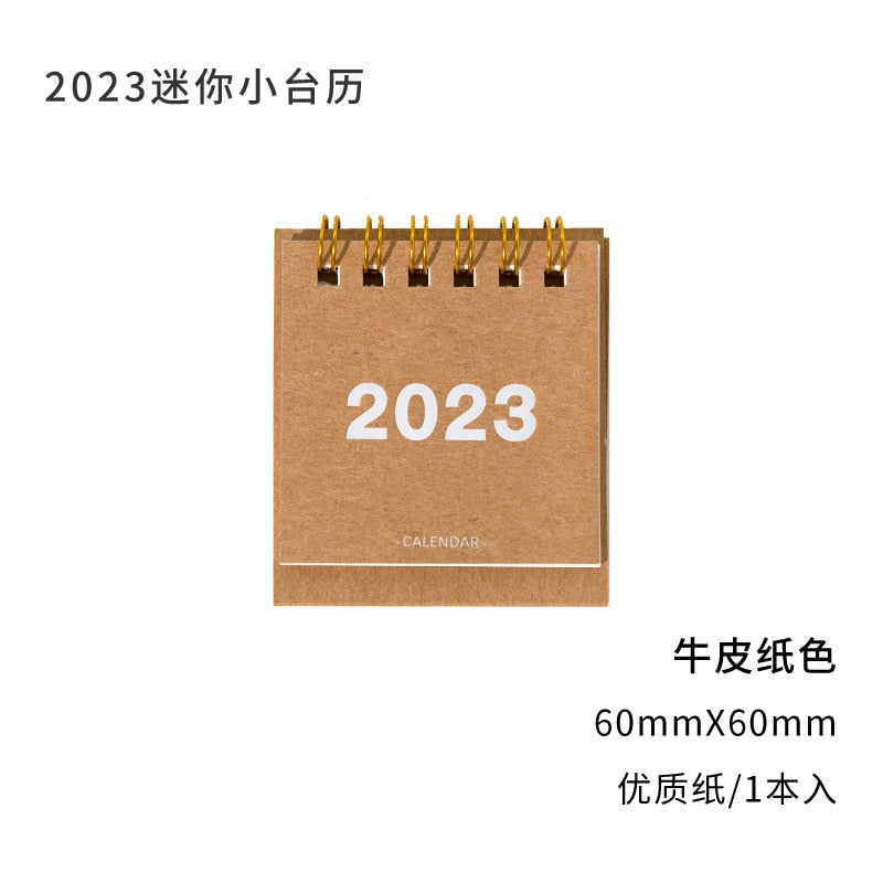 Mini Desktop Paper Calendar/Daily Scheduler 2023