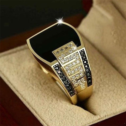 Mens Luxury Gold Diamond Rings Various Styles