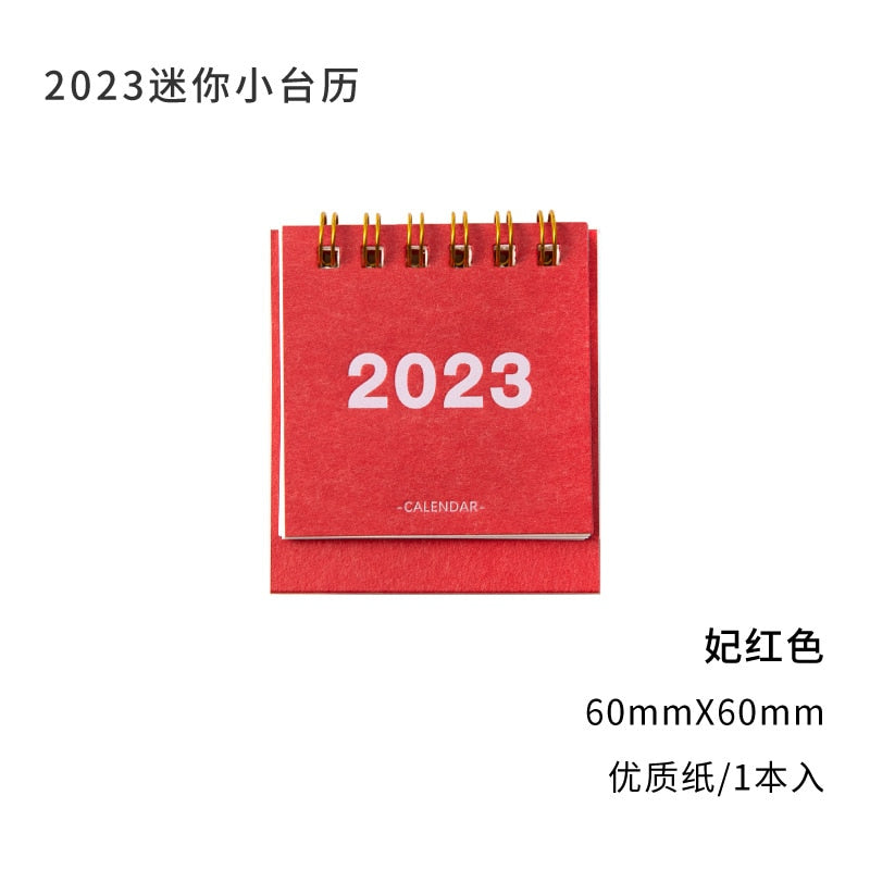 Mini Desktop Paper Calendar/Daily Scheduler 2023
